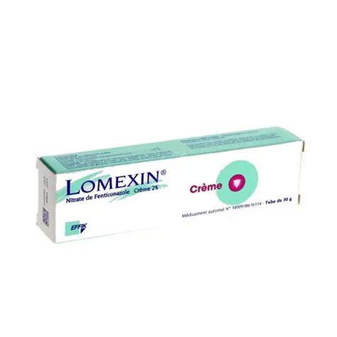 Boîte et tube de Lomexin crème (représentation)