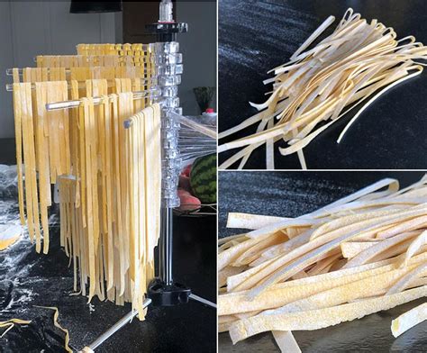 Pâtes fraîches en cours de séchage