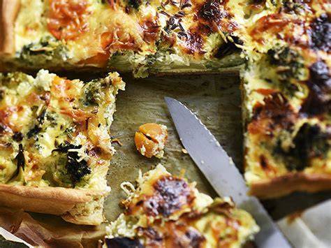 Quiche polenta-brocoli; service chaud ou froid