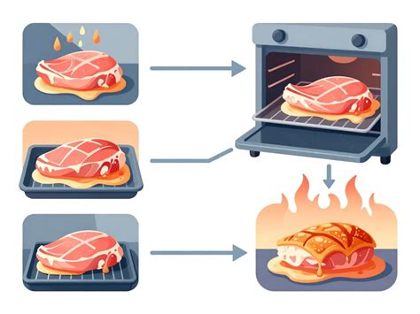 Schéma: progression de cuisson et chaleur idéale