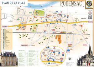 Carte de la région de Podensac et lieu de production de Lillet