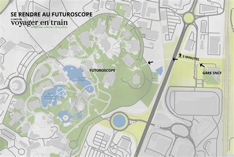Carte indiquant l'accès routier au Futuroscope