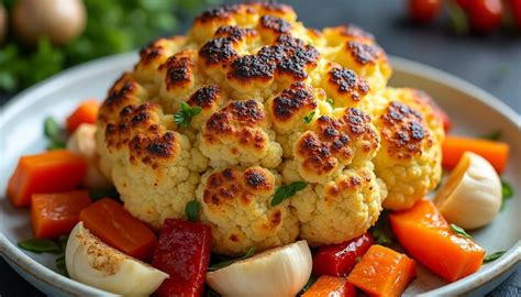 Chou-fleur entier et bouquets coupés