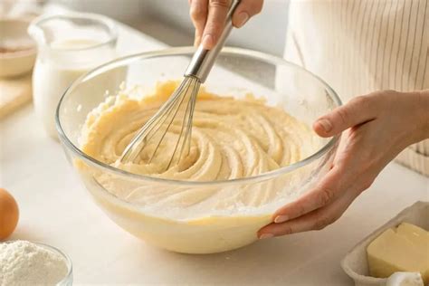 Bol de pâte à gâteau avec des œufs