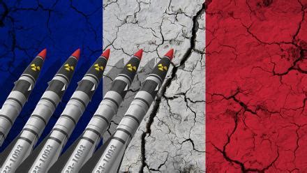 Schéma des deux composantes de la dissuasion nucléaire française