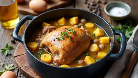 image d’un congre en cocotte avec cidre