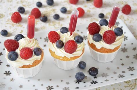 Fruits rouges sur cupcakes