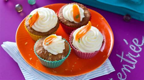Cupcakes miel et carotte décorés