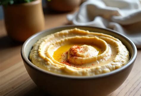 Infographie: Proportions idéales pour un houmous crémeux (pois chiches : tahini : huile d’olive)
