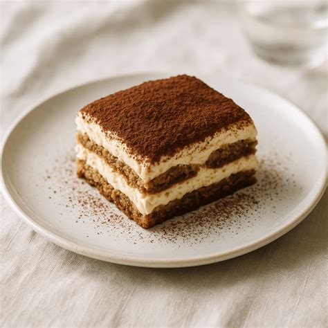 Un tiramisu traditionnel bien présenté
