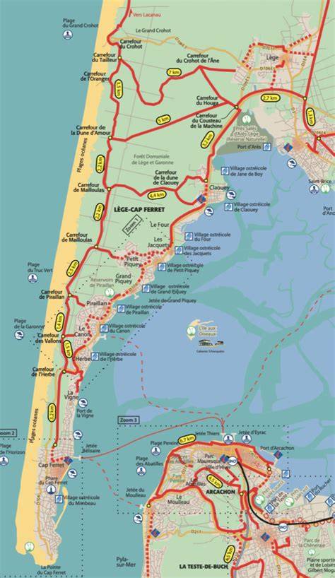 Carte des lieux et terrasse du Cap Ferret