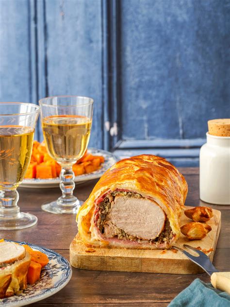 Filet mignon en croûte doré et croustillant sorti du four