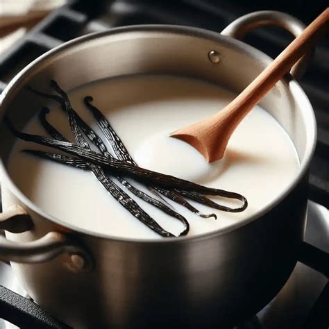Gousses de vanille dans du lait