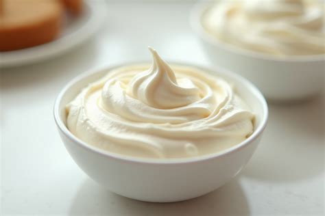 Crème fouettée dans un bol