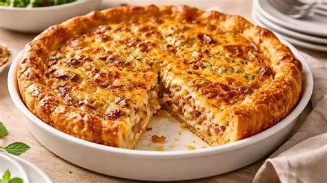 Quiche jambon oignons croustillante