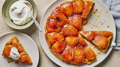 Schéma: découpe et montage d'une tarte tatin