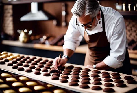 Artisans chocolatiers travaillant le chocolat