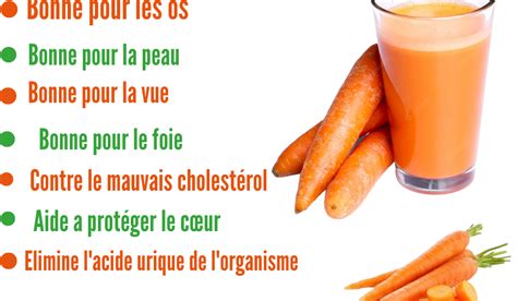 Infographie sur les bienfaits des carottes